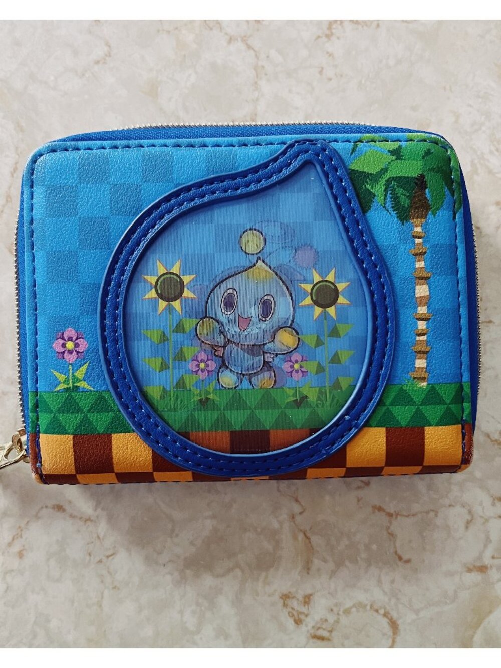 Sonic the Hedgehog Loungefly Chao Garden Holographic Zip Around Wallet
